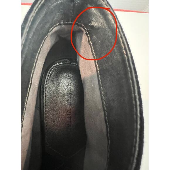 Adrienne Vittadini Women’s Black Suede Trippin Bootie Shoes Size 8M - Picture 9 of 10